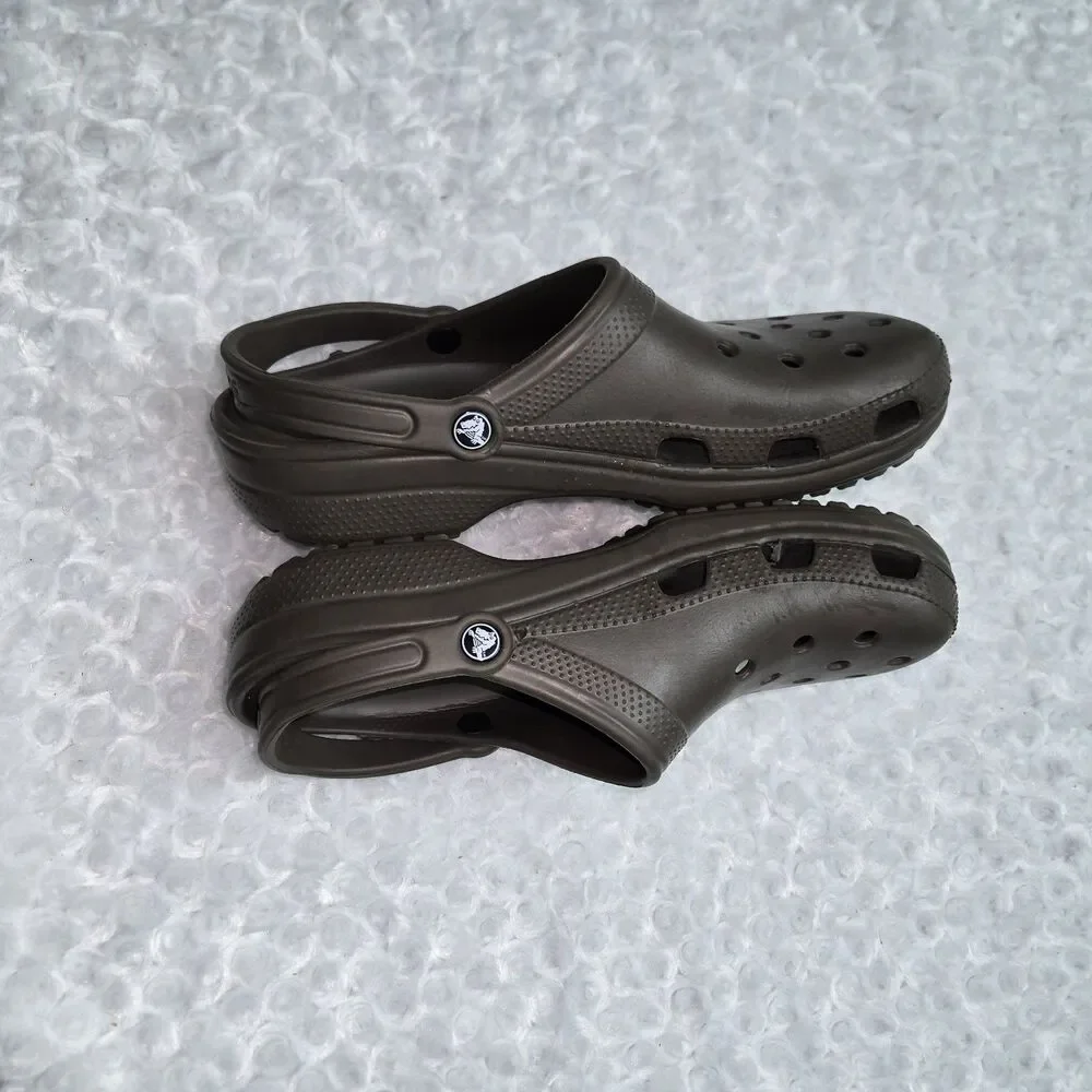 Crocs Classic Brown Slip On Comfort Clogs Unisex Mens 12